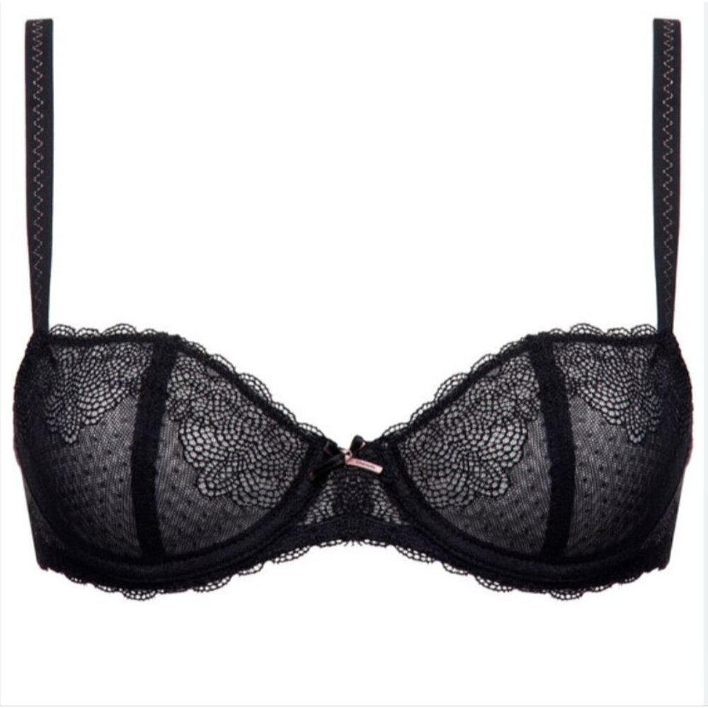Chantelle Le Marais Balcony Black Lace Bra 36C C27350